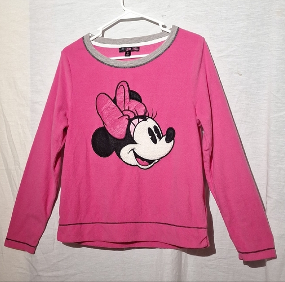 Disney Tops - Disney Pink Minnie Mouse Sweatshirt, Sz 8, NWOT